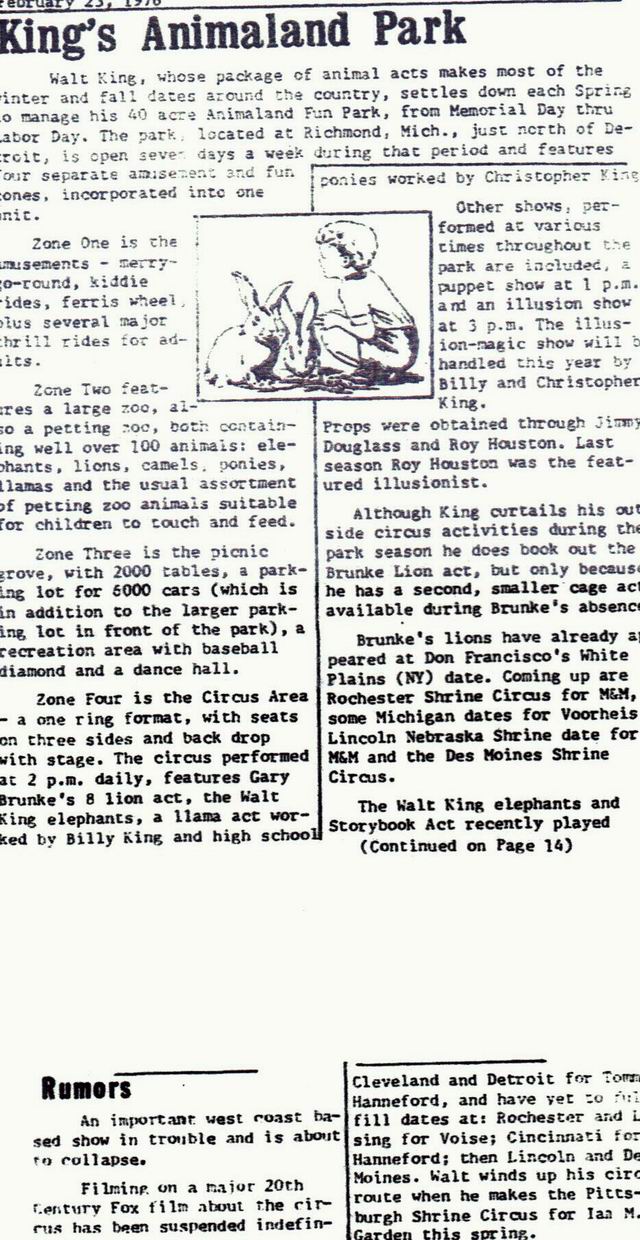 Kings Animaland Park - Article From Jeff (newer photo)